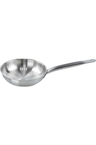 Generic CHEFSET STAINLESS STEEL 18/10 FRY PAN WITH OUT LID 26 CM, FRYING PAN,...