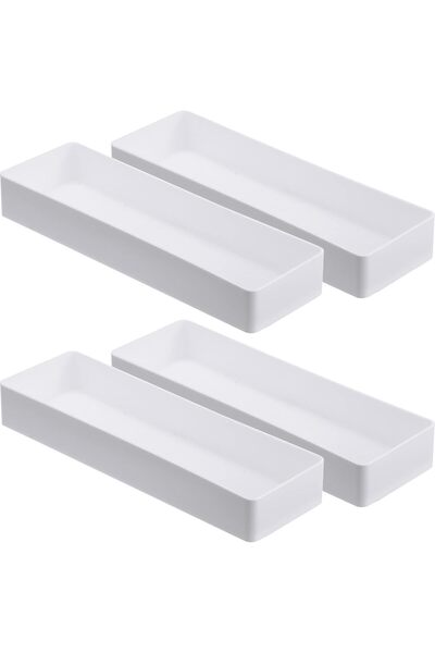Generic 2 Pack Plastic Drawer Organizer, 9.5 x 3 x 1.4 In Tabletop Organizer ...