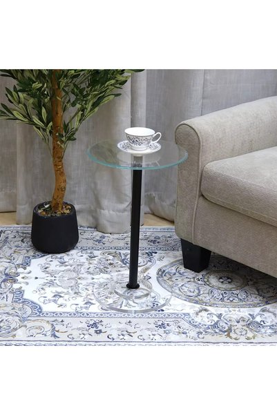 Generic Acrylic and Glass Service Table with Elegant and Modern Design - Tran...