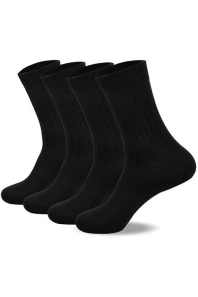 YILANJIN 4 Pairs of Yalanjin Men's Premium Pure Cotton Socks, Soft, Stretchy,...