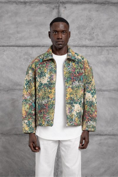 NOMARC Yeşil DESENLİ OVERSIZE CEKET