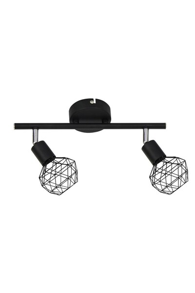 Aca Light SPOT II 2XE14 ΜΑΥΡΟ ΔΙΧΤΥ 30X12.5X19.5CM ALADDIN / MC15612B