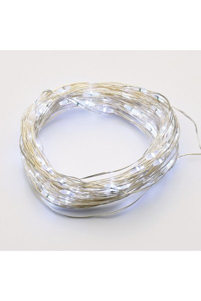 Aca Light 100 ΦΩΤΑ LED ΣΕΙΡΑΣ ΛΕΥΚΑ ΑΣΗΜΙΑ ΜΕ ΜΠΑΤΑΡΙΕΣ 3xAA ΜΕ ΧΡΟΝΟΔΙΑΚΟΠΤΗ...