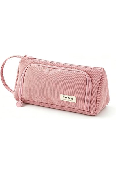 Generic Large Capacity Corduroy Pencil Case for Girls, Teenager Stationery Or...