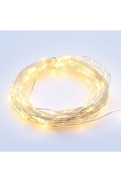Aca Light 12 ΦΩΤΑ LED 0.72W ΣΕ ΣΕΙΡΑ ΘΕΡΜΟ ΛΕΥΚΟ ΑΣΗΜΙ ΜΠΑΤΑΡΙΕΣ 2xCR2032 ΜΕ ...