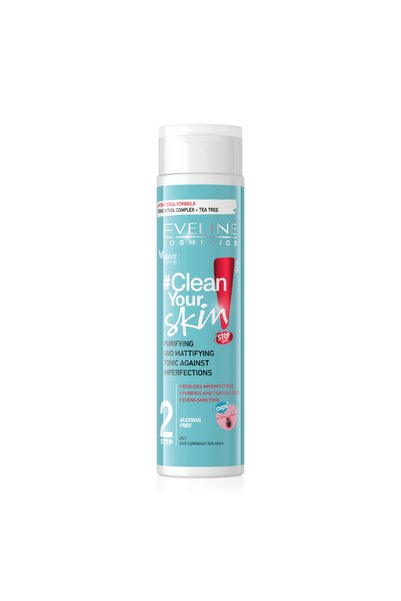 Eveline Cosmetics تونر إيفلين كلين يور سكين المنقي والمزيل للمكياج - 225 مل