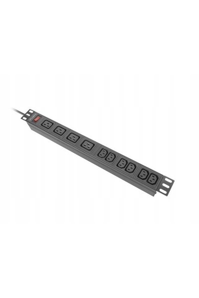 Lanberg PDU 19 1U 16A 2m 10 prize 4xC19 6xC13 C20 negru