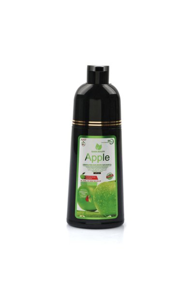 SAADA BEAUTY شامبو ملون للشعر بلون التفاح الأخضر البني الداكن - 400 مل