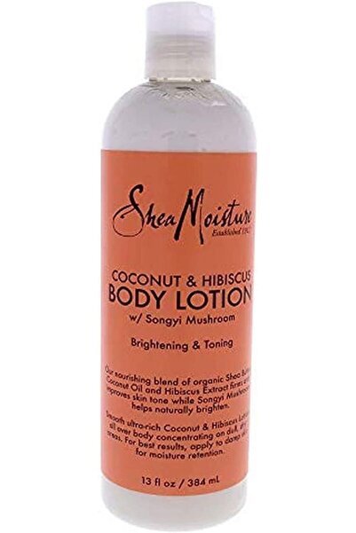 Shea Moisture لوشن للجسم بجوز الهند والكركديه لتفتيح وتوحيد لون البشرة للجنسي...
