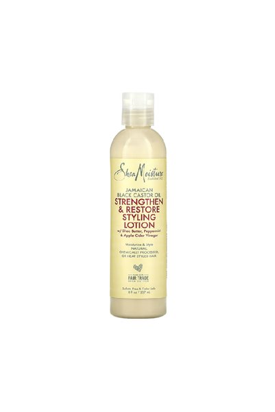 Shea Moisture لوشن تصفيف الشعر بزيت الخروع الأسود الجامايكي لتقوية واستعادة ا...