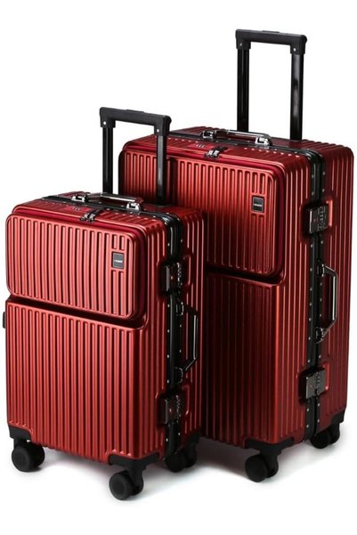 Generic PC Hard Side Zipperless Luggage Set of 2 PCS Suitcase 360° Rotational...