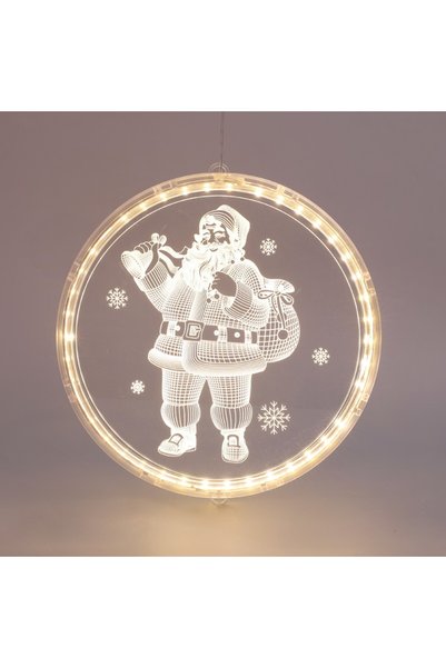 Aca Light 3D ΑΚΡΥΛΙΚΟ ΆΓΙΟΣ ΒΑΣΙΛΗΣ 24 LED ΣΤΑΘΕΡΟ ΖΕΣΤΟ ΛΕΥΚΟ USB ΜΕ ΚΑΛΩΔΙΟ...