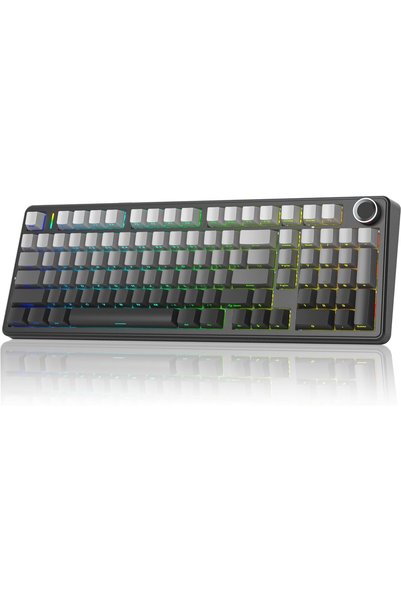 Generic F99 Pro لوحة مفاتيح ميكانيكية لاسلكية للألعاب مع مقبض، ثلاثي الوضع BT...