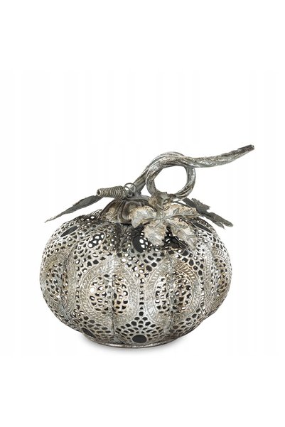 Artpol Felinar metalic decorativ în formă de dovleac, 20 cm
