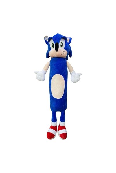 OEM Pluș Sonic, tip pernă, albastru, 50 cm