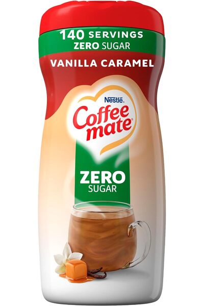 Coffee Mate مسحوق كريمة نستله كوفي ميت بنكهة الفانيليا والكراميل الخالي من ال...