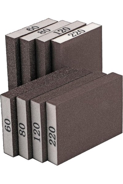 Beynant 8 Pack Sanding Sponge, Sanding Blocks 60/80/120/220 Grit Assortment, ...