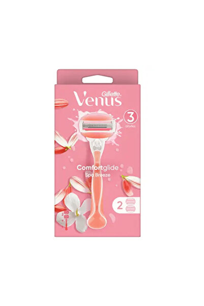 Gillette Venus Comfort Glide Spa Breeze Razor with 2 Refillable Blades