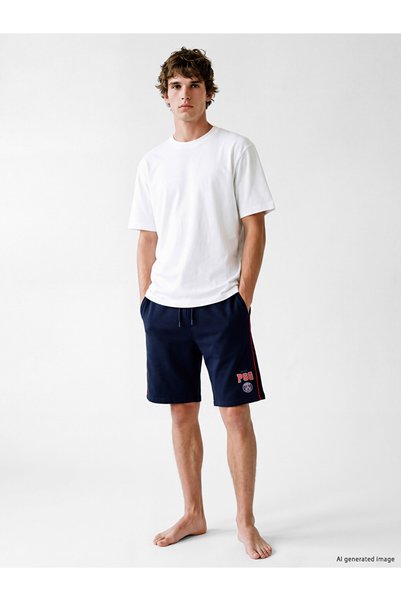 LC Waikiki Quality Parts from Çelebi Store Standart Fit Psg Printed Men's Shorts