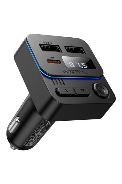 OEM Αυτοκινήτου Bluetooth με 2x USB, USB-C PD 20W και MP3 Player μαύρο - Boro...