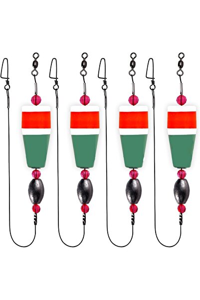Generic 4 Pcs Fishing Floats Rigs Popping Corks for Saltwater Rattle Weighted...