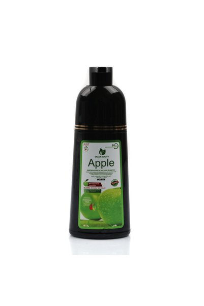 SAADA BEAUTY Natural Black Green Apple Scent Hair Coloring Shampoo - 400ml