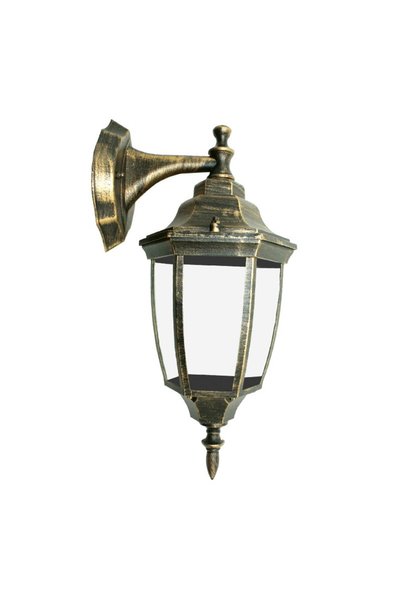 Aca Light ΕΞΑΓΩΝΙΚΟ ΦΑΝΑΡΙ ΑΛΟΥΜΙΝΙΟΥ ΧΡΥΣΟ ΜΕ ΜΑΥΡΟ ΣΤΑΘΕΡΟ 1xE27 IP45 Φ203x...