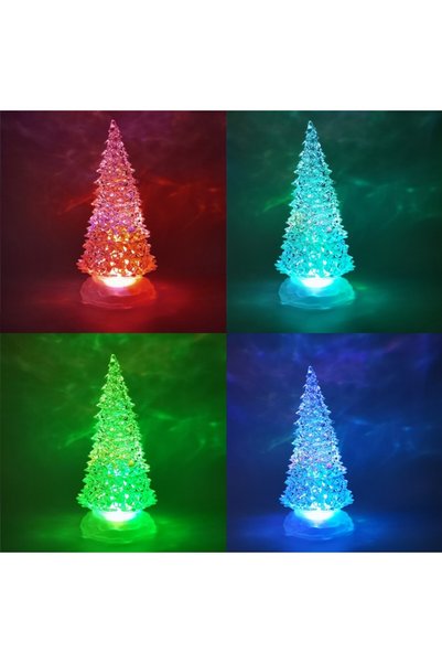Aca Light ΔΙΑΚΟΣΜΗΤΙΚΟ ΔΕΝΤΡΟ ΔΙΑΦΑΝΕΣ ΠΛΑΣΤΙΚΟ LED RGB ΜΕ ΜΠΑΤΑΡΙΑ 3XAAA IP2...