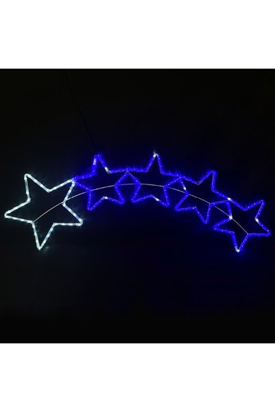 Aca Light 5 ΑΣΤΕΡΑΤΑ ΜΟΝΟΚΑΝΑΛΙΑ ΛΑΜΠΑ ΦΩΤΙΣΜΟΥ 144 LED 6μ ΛΕΥΚΟ & ΚΙΤΡΙΝΟ ΦΛ...