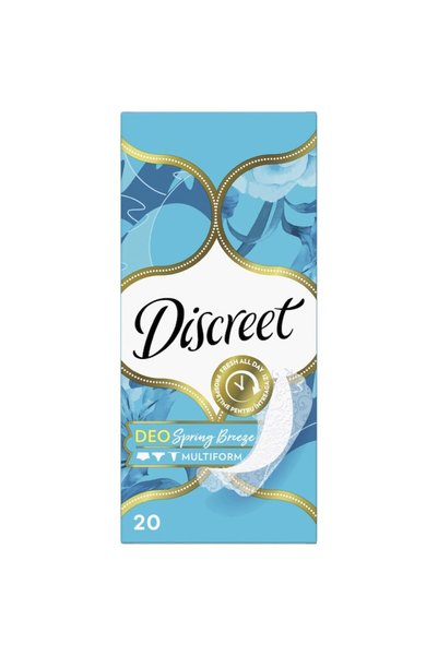 Discreet Deo Spring Breeze Daily Pads, 20-pack