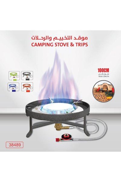 CAMPING FAMILY موقد تخييم محمول وهو مثالي للرحلات الخارجية.