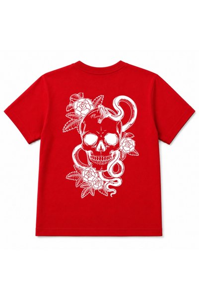 Rabona Fashion Venom & Roses – Tricou grafic pentru copii cu artă tatuaj goti...