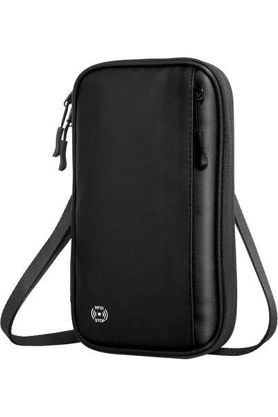 Generic Travel Passport Wallet for Men Women, Portable RFID Blocking Travel W...