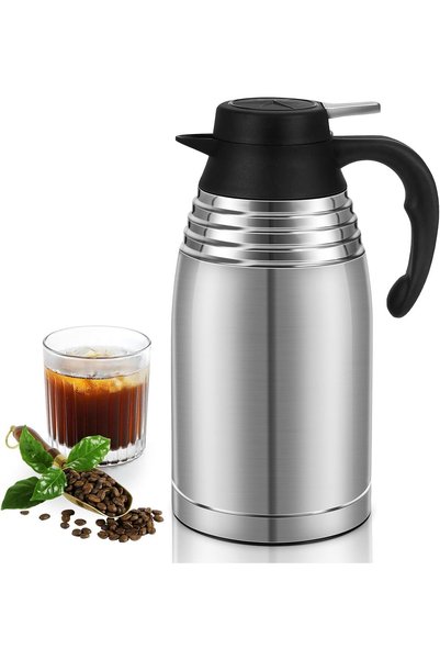 Generic إبريق قهوة حراري سعة 68 أونصة، موزع مشروبات ساخنة يدوم 12 ساعة، مصنوع...
