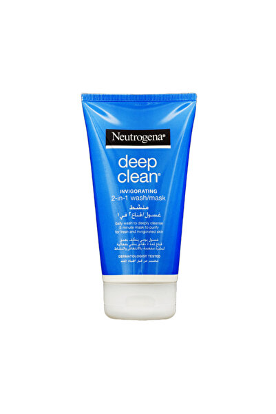 Neutrogena غسول للوجه، تنظيف عميق، منشط، غسول وقناع 2 في 1 - 150 مل