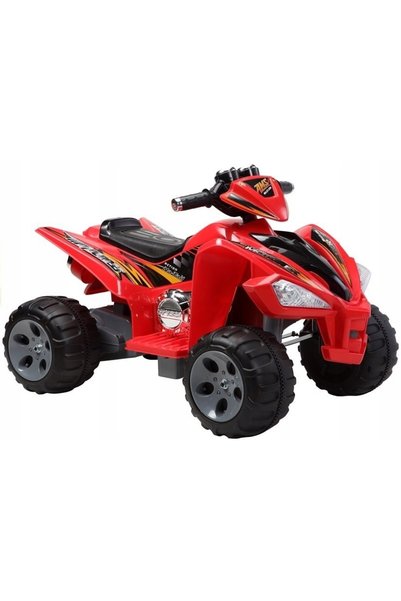 LeanToys ATV electric cu roți mari, roșu