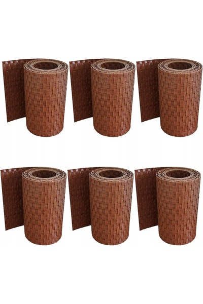 NO BRAND 6x Bandă pentru gard 255 x 19cm TECHNORATTAN MARO DESCHIS PROTECȚIE ...