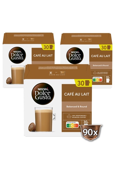 Nescafé Dolce Gusto Café au Lait – capsulă de cafea – pachet XXL de 3