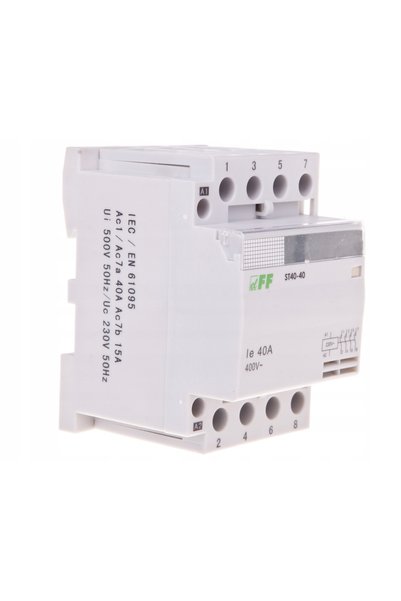 F&F DİZAYN Modul de contact, montaj pe șină, 4 contacte normal deschise, 40A ...