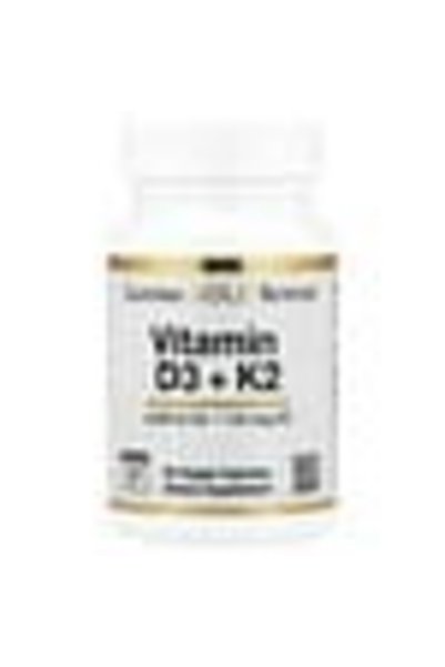 California Gold Nutrition , Vitamin D3 + K2 as MK-7, 60 Veggie Capsules
