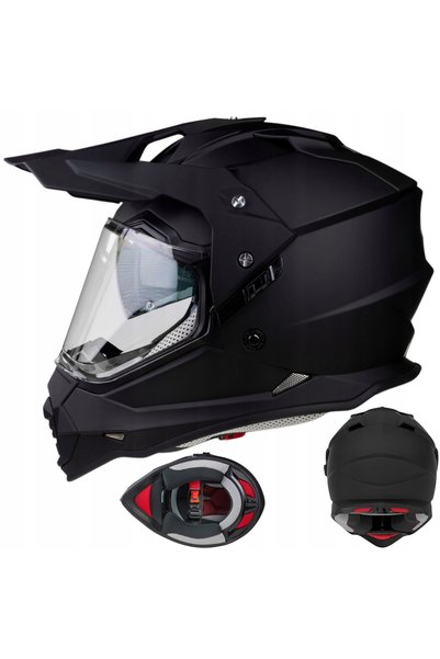 NO BRAND Casca de motocicletă + Vizor Cross + Sistem Pinlock anti-ceață Mărim...