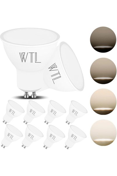 GENERAL مصابيح LED GU10 من WTL بقوة 7 واط و600 لومن قابلة للتعتيم بلون أبيض ب...