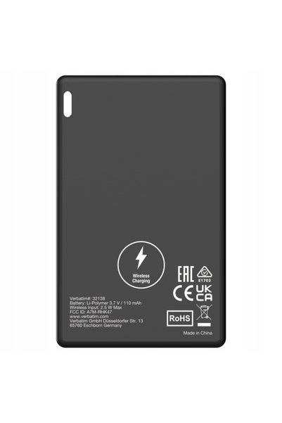 Verbatim My Finder Card dispozitiv de urmărire Bluetooth negru argintiu