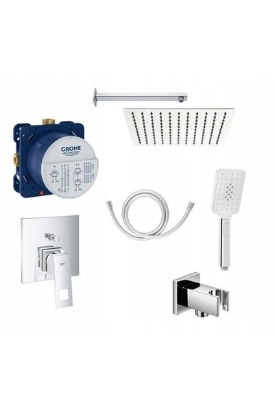 Grohe Baterie monocomandă EuroCube pentru două ieșiri de apă, crom, instalare