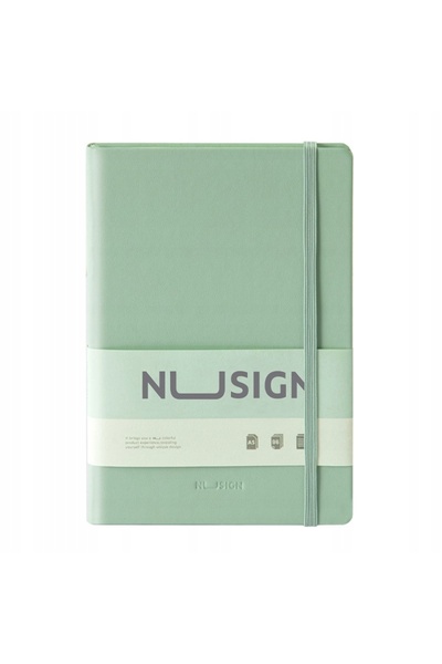 Deli Caiet legat cu piele cu elastic ENS281 A5, 96 file, liniat, verde