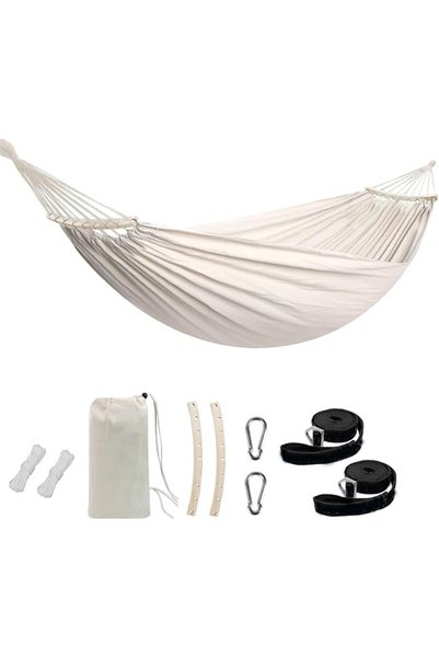 Paporich Portable Soft Breathable Camping Cotton Hammock, Holds Up to 660lbs ...