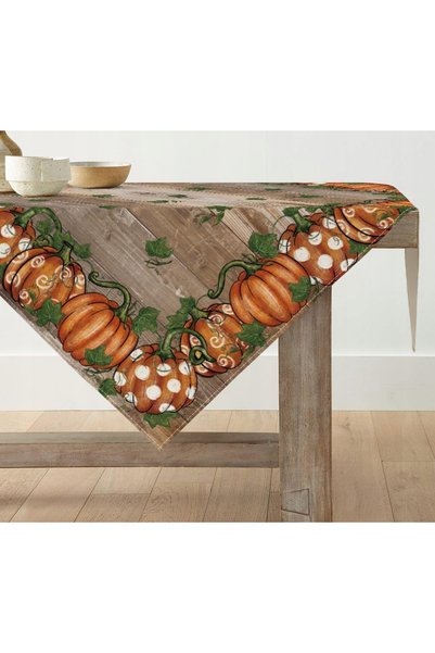 NO BRAND Față de masă 100x100cm cu model de toamnă, decorațiune de toamnă