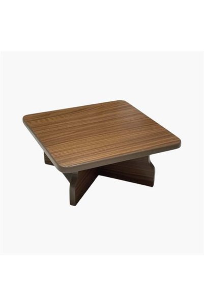 Ashredh Store طاولة خدمة أرضية خشب جودة عالية لون بني صغيرة 35x35 سم