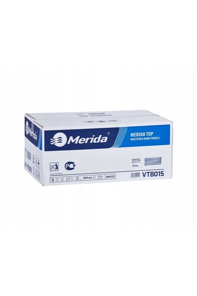 Merida ZZ WHITE Șervețele din celuloză, 2 straturi, 2x18g, 3200 bucăți, 20 pa...