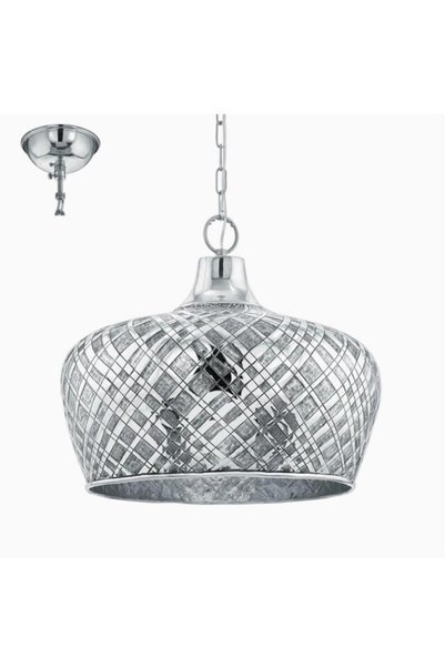 Eglo Lustră Suspendată SALTASH – Model 49577, E27, Ø51 cm, IP20, Crom, Design...